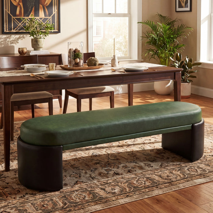 Upholstered Indoor Dining Bench Noble House