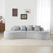 Modern Curved Sofa With Pillows Home Essentials