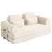 Convertible Sleeper Sofa With & Side Storage Pocket, Foldable Upholstered Couch For Living Room Home Essentials