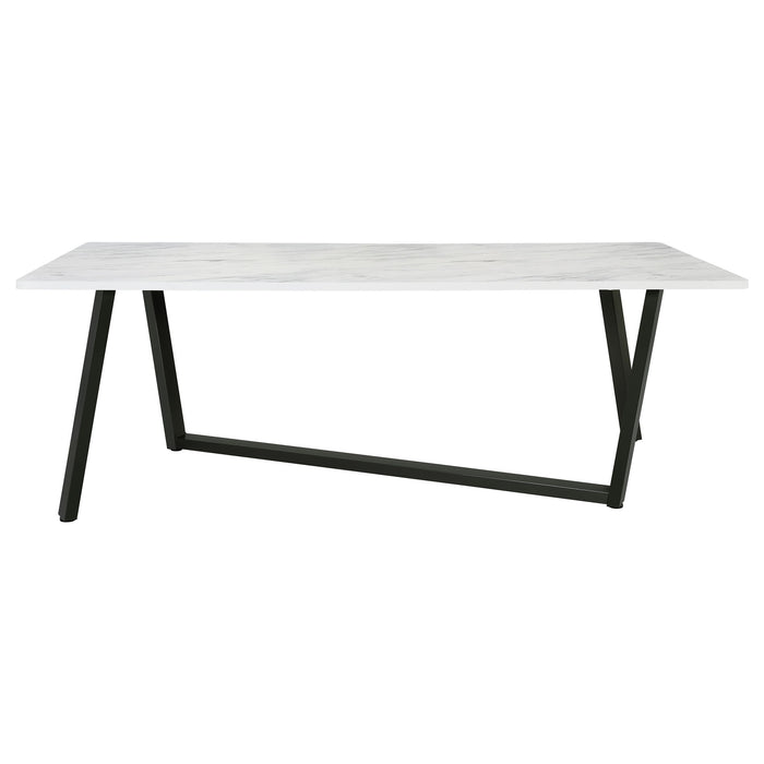 Vesper - Dining Rectangular Table - White Marble