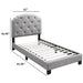 Button Tufted Bed With Nailhead Trim Home Essentials