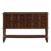 Console Table, Entryway Sofa Table With 4 Storage Drawers And Open Shelf - Espresso Home Essentials