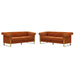 2 Piece Sofa Set With Tufted Back And Deep Seating Home Essentials