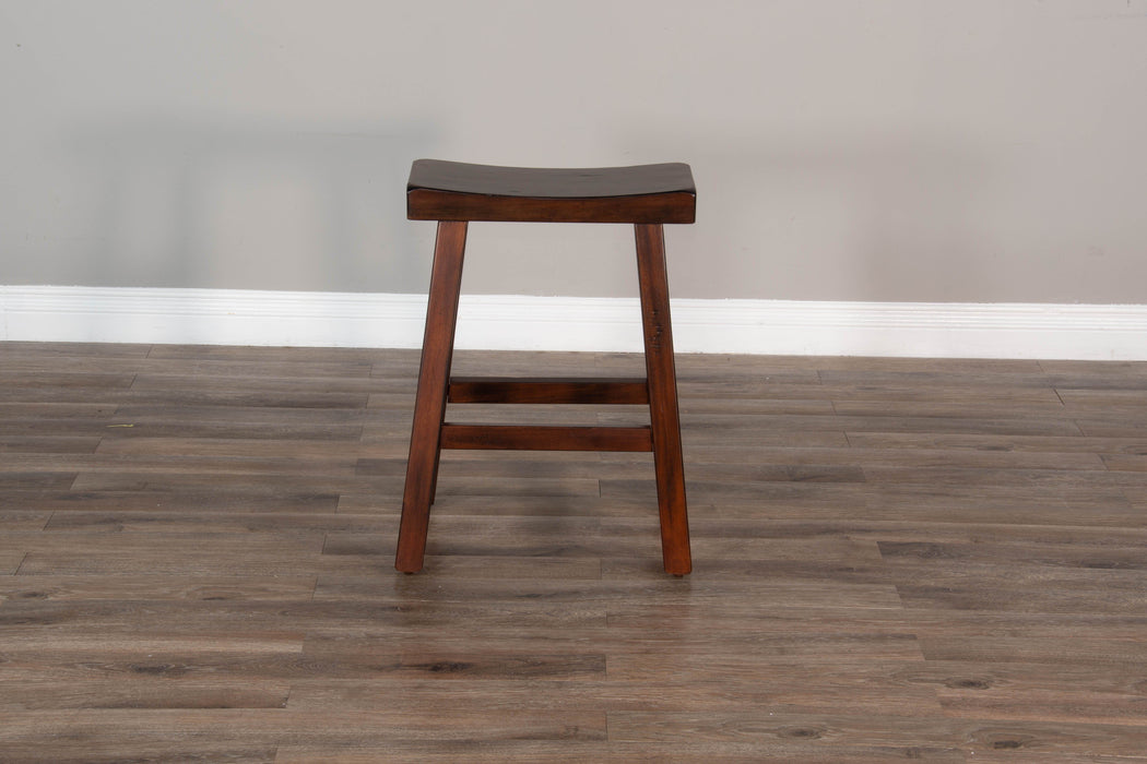 Santa Fe - Saddle Seat Stool With Wood Seat