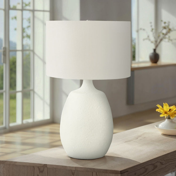 Lighting, Table Lamp, Resin, Contemporary - Cream 8th Street