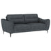 Oberle - 2 Piece Upholstered Sofa Set With Pocket Coil Seating - Charcoal Furniture Max