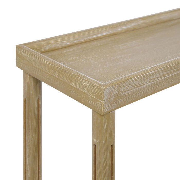 Narrow Side End Tables With Shelf (Set of 2) Home Essentials