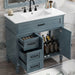Bathroom Vanity With Sink, 2 Doors 2 Drawers, Freestanding Design Noble House