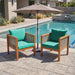 2 Piece Outdoor Armchair Set With Cushion Hearth and Haven