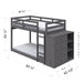 Gaston - Bunk Bed Twin Over Twin With 4 Drawers & 3 Compartments - Gray Acme