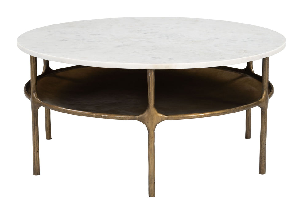 Bild - Coffee Table - White & Brass