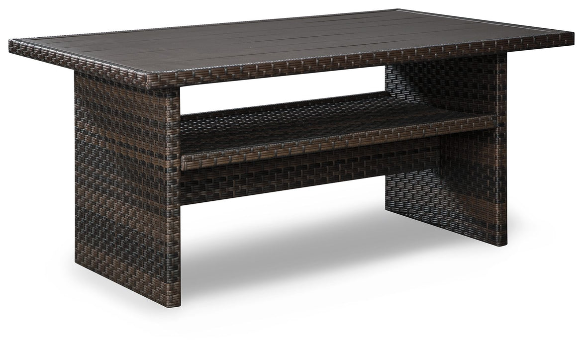 Easy Isle - RECT Multi-Use Table - Dark Brown / Beige Signature Design by Ashley®