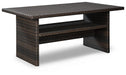 Easy Isle - RECT Multi-Use Table - Dark Brown / Beige Signature Design by Ashley®