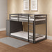 Gaston - Bunk Bed Twin Over Twin With 4 Drawers & 3 Compartments - Gray Acme
