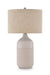 Capwich - Ceramic Table Lamp - Beige / White Signature Design by Ashley®