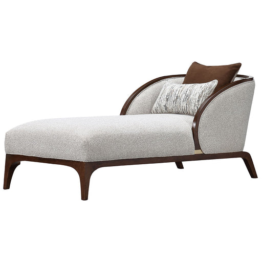 Houston - Chaise - Pebble / Walnut Michael Amini
