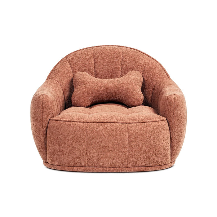 Louie - Dog Sofa Bed With Bone Pillow - Orange Jennifer Taylor Home