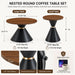 2 Piece Round Coffee Table Set For Living Room Home Essentials