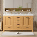 Bathroom Vanity With Double Sink, Soft Close Doors & Drawers Handles - Wood Hearth and Haven