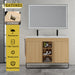 48" Freestanding Bathroom Vanity With Double Sink, 2 Soft Close Doors & 3 Open Shelves - Oak Home Essentials