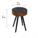 Round Coffee Table With Carved Top For Living Room Home Essentials