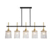 Chandelier 5 Light, Fixture Over Table - Black / Gold Daily Nest