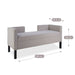Upholstered Ottoman With 2 Bolster Pillows For Living Room - Gray Home Essentials