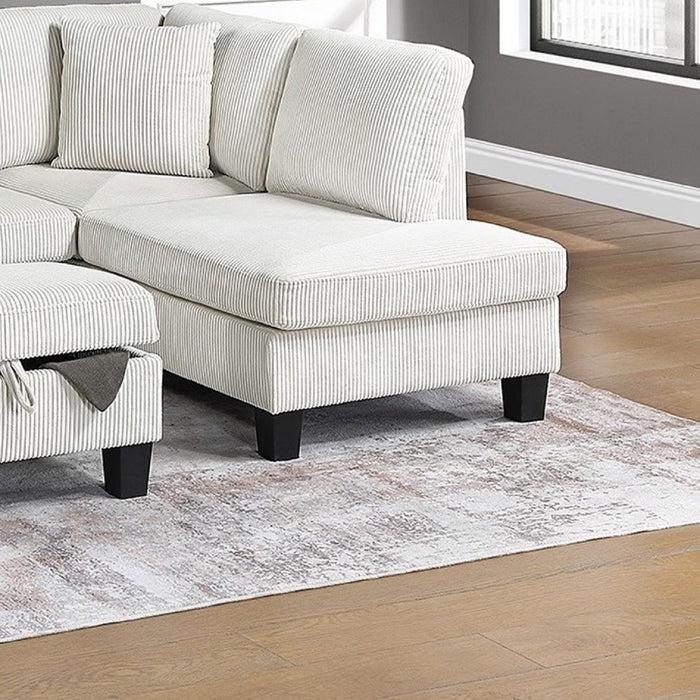 Sectional Sofa With Storage Ottoman And Pillows Home Essentials