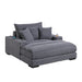 Upholstered Chaise Lounge With Cup Holders USB Port And Pillows Home Essentials