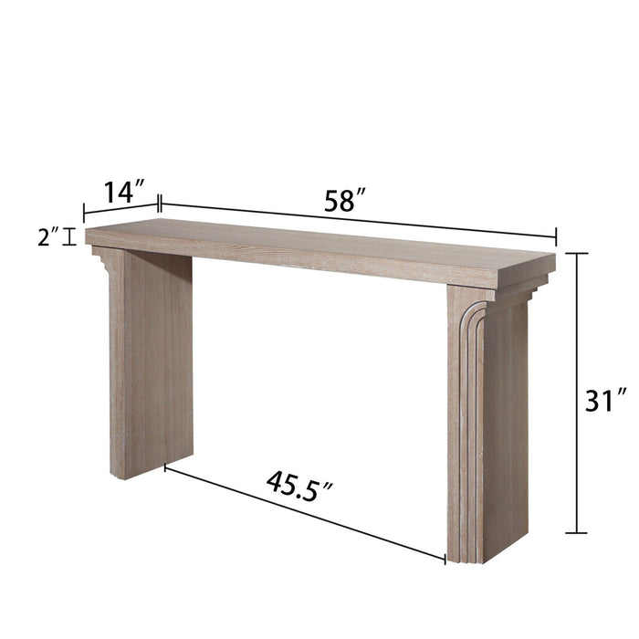 Console Table With Decorative Molding Home Essentials