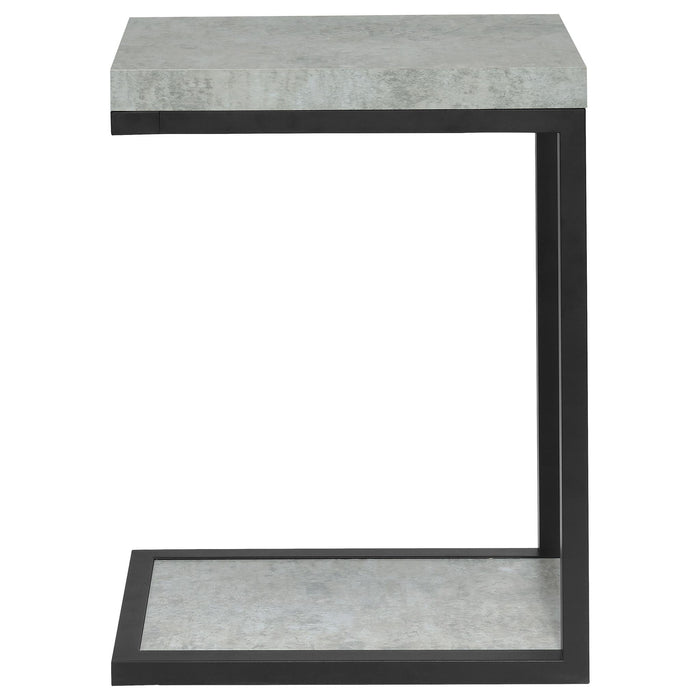 Snack Table With Industrial Base Furniture Max