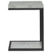 Snack Table With Industrial Base Furniture Max