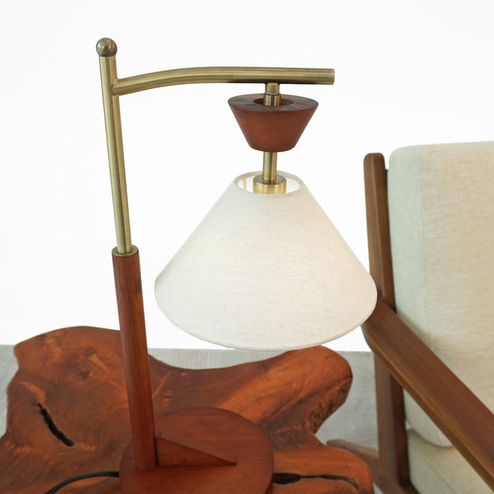 Nightstand Desk Lamp With Cone Shade For Eye Protection - Brown Ashcroft Furniture