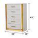 Obsession - 5 Drawer Chest - White Matrix Furniture Group