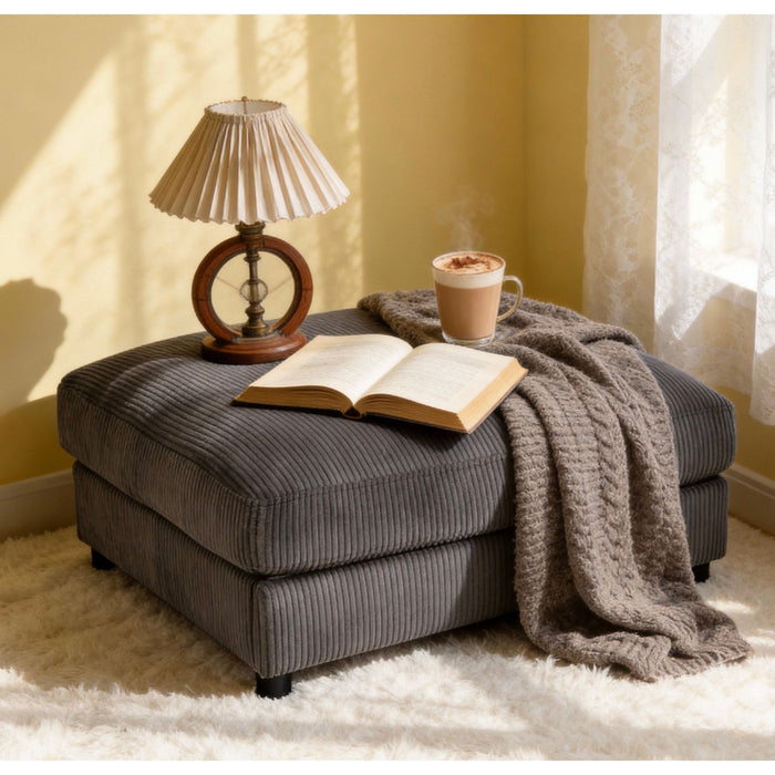Upholstered Rectangle Ottoman Home Essentials