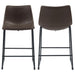 Armless Counter Height Stools (Set of 2) - Brown Furniture Max