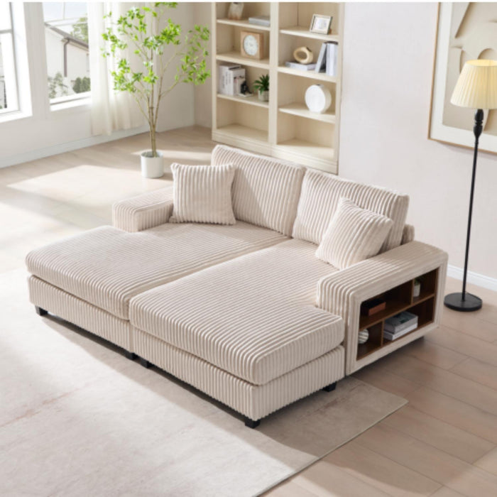 Convertible Sectional Sofa, Sleeper Oversized Living Room Lounge Home Essentials