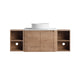 Wall Mounted Bathroom Vanity With Art Sink, 2 Storage Shelves, Soft Close Door Home Essentials