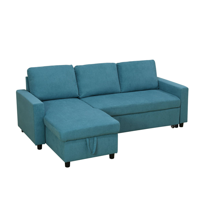 L - Shaped Convertible Sofa Bed With Storage Chaise Home Essentials