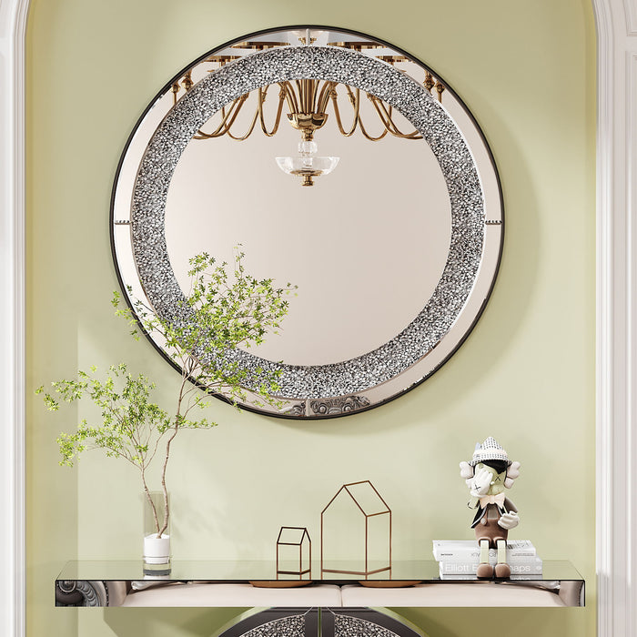 Round Wall Mirror - Silver Daily Nest