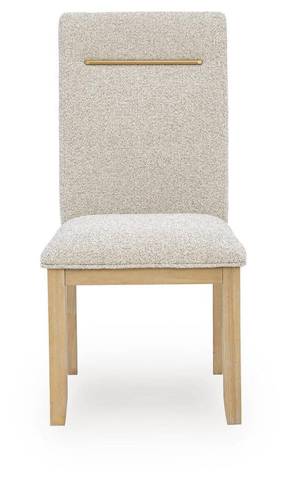 Lasinger - Dining Upholstered Side Chair (Set of 2) - Light Brown Signature Design by Ashley®