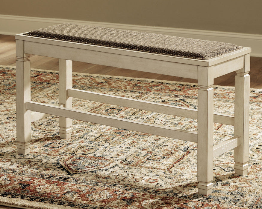 Bolanburg - DBL Counter UPH Bench  - Beige Signature Design by Ashley®