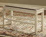 Bolanburg - DBL Counter UPH Bench  - Beige Signature Design by Ashley®