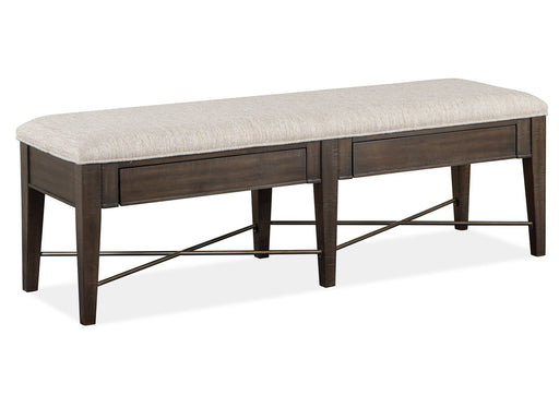 Westley Falls - Bench With Upholstered Seat - Graphite Magnussen Furniture