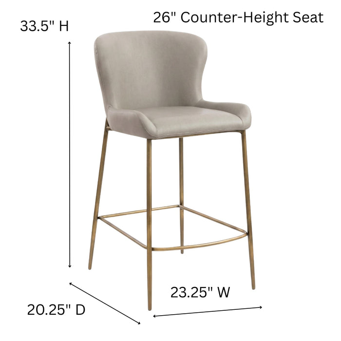 Modern Counter Stool With Upholstered Seat New Ridge Home