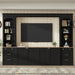 Arched Entertainment Center Wall Unit With Bookshelf, Retro Large TV Stand Hearth and Haven