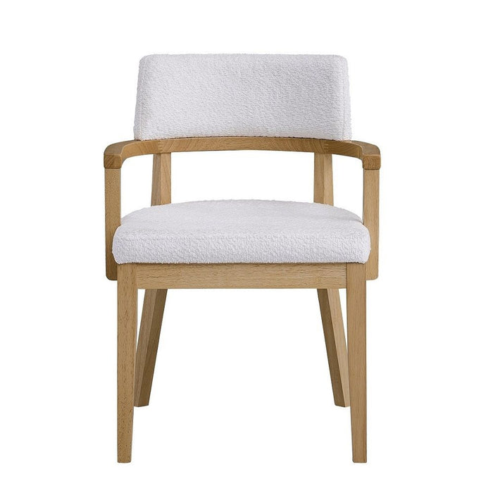 Kasem - Arm Chair Set of 2) - Gorge Fabric & Oak