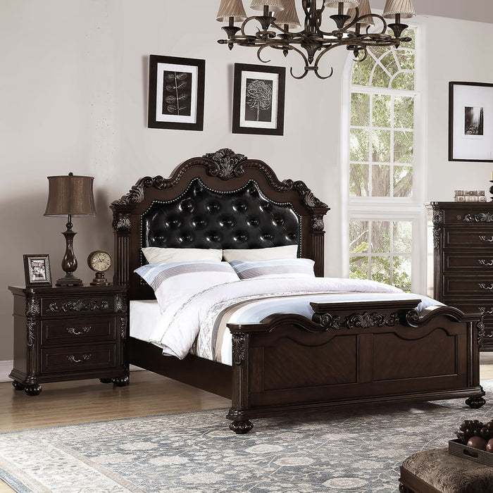 3 Piece Bedroom Set With Tufted Headboard And 2 Nightstands Home Essentials
