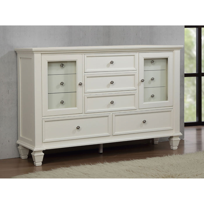 Dennis - 11 Drawer Dresser - Cream White Furniture Max