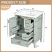 Modern Bathroom Vanity With Sink, Soft Close Doors, 3 Drawers Hearth and Haven